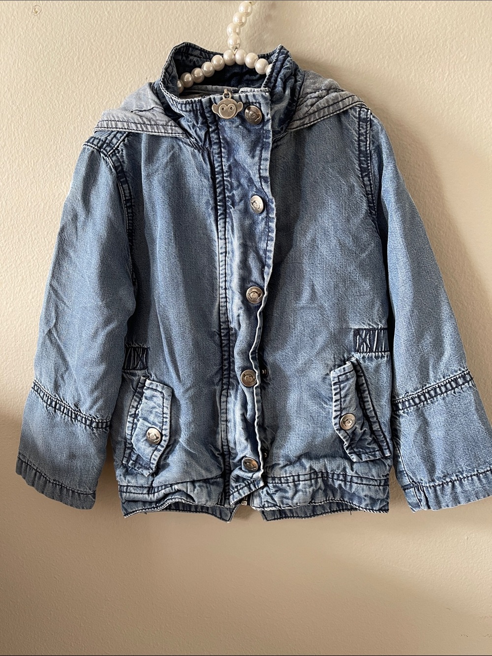 Appaman Light Blue Denim Hooded Jacket
